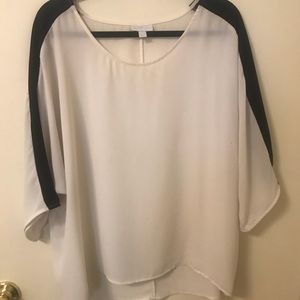 Black and white blouse